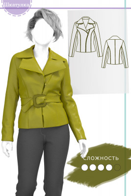 Выкройка женской куртки-косухи WJ140820