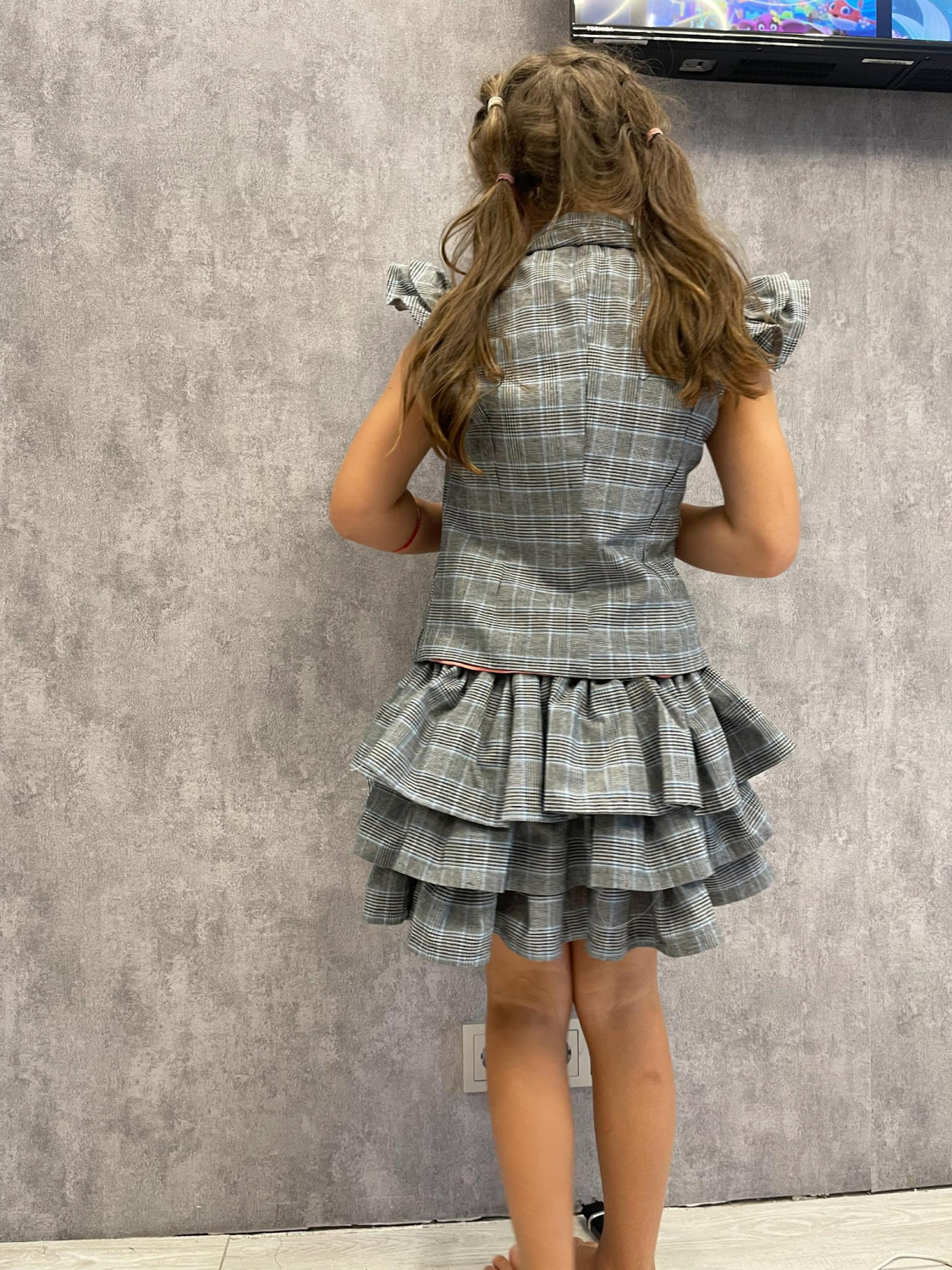 Помогите найти выкройку юбки с воланами для девочки