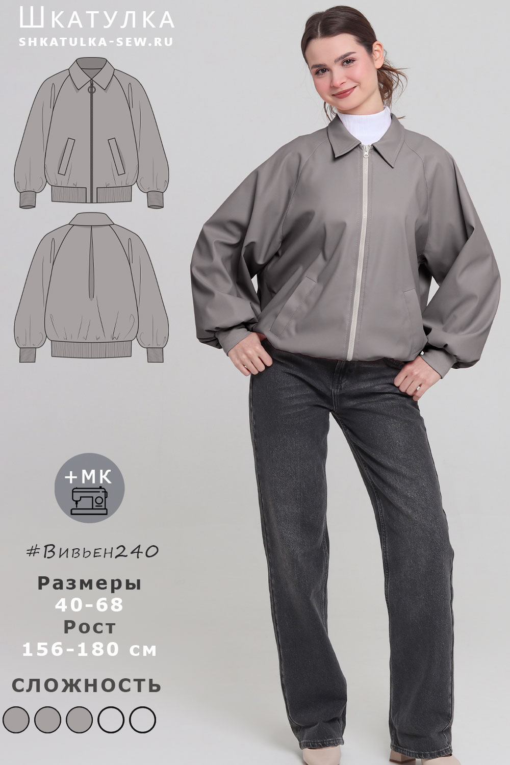 Выкройка куртки Вивьен240