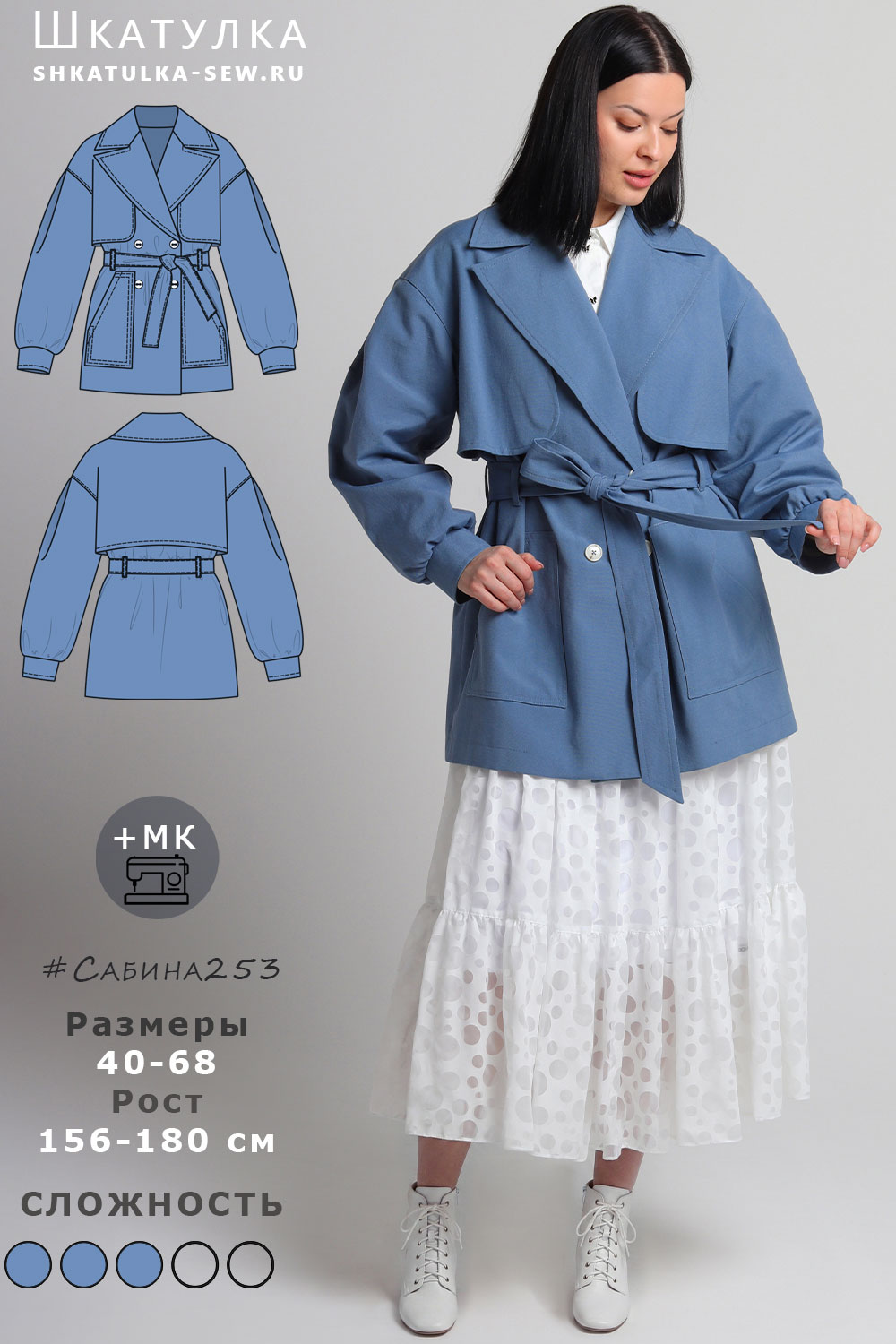 Выкройка плаща Сабина253