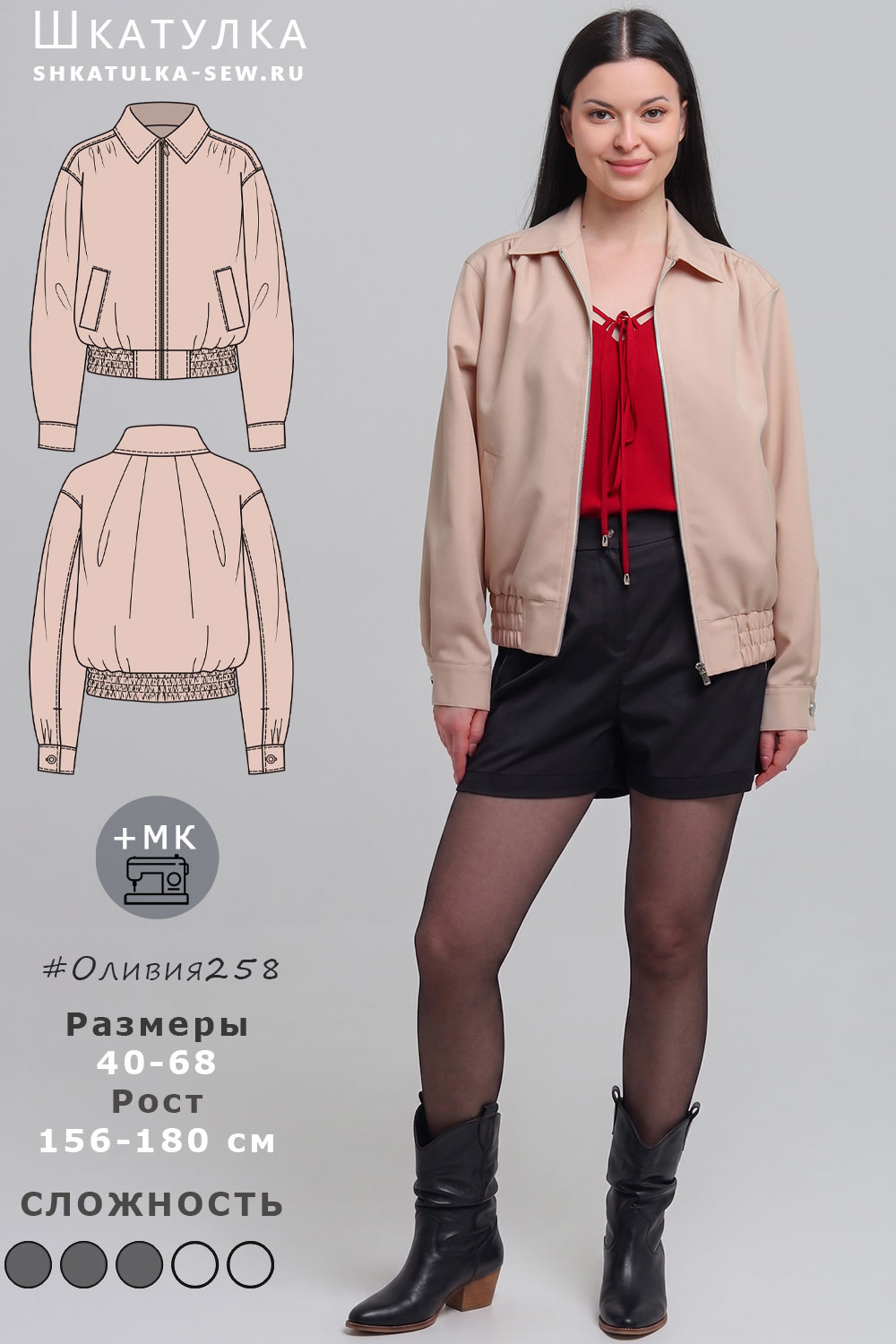 Выкройка ветровки Оливия258