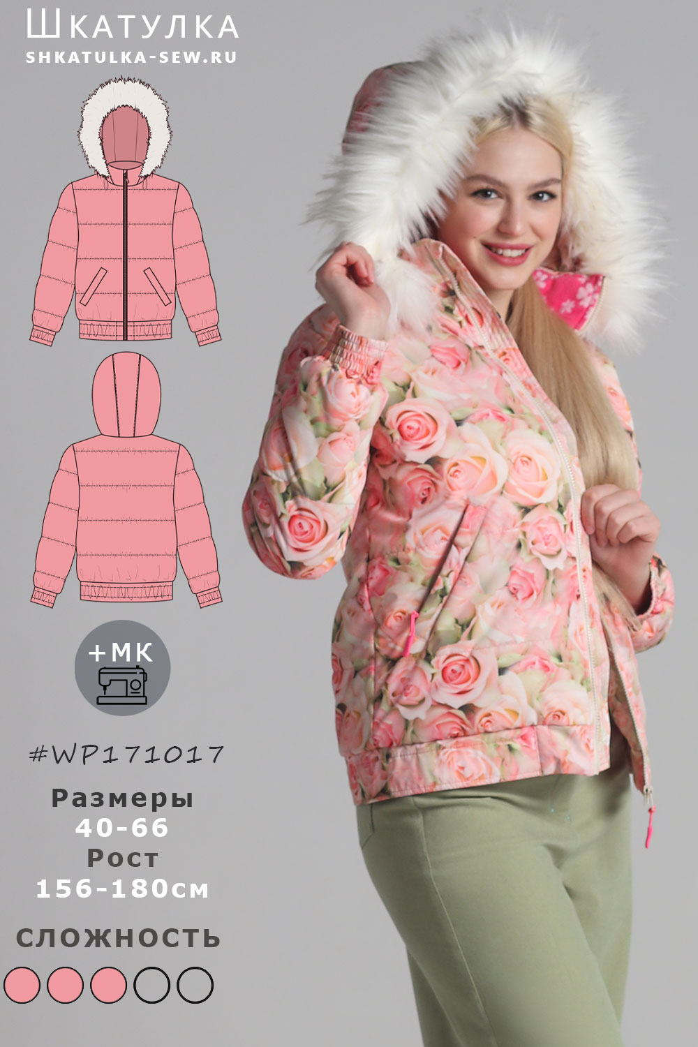 Выкройка женской куртки WP171017