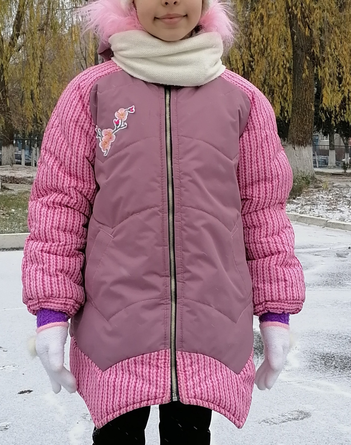 Выкройка зимней куртки-кокон для девочки KP091020