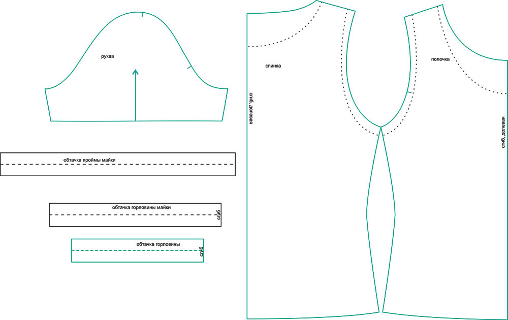 Готовые выкройки женских футболок размеры 42 — 60