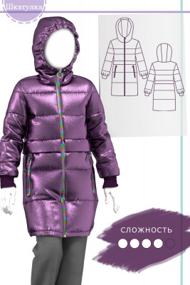 Выкройка детского стеганого пальто KC020321