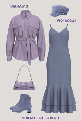 Выкройка рубашки оверсайз Тиана513